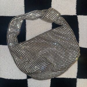 Silver Rhinestone Women Bag